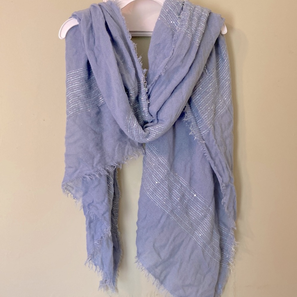 Light blue and sparkly scraf